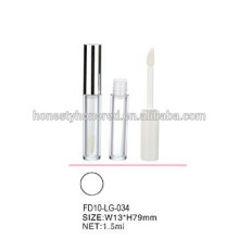 Nuevo cosmético del estilo vacío claro 1.5ML mini tubo del lustre del labio